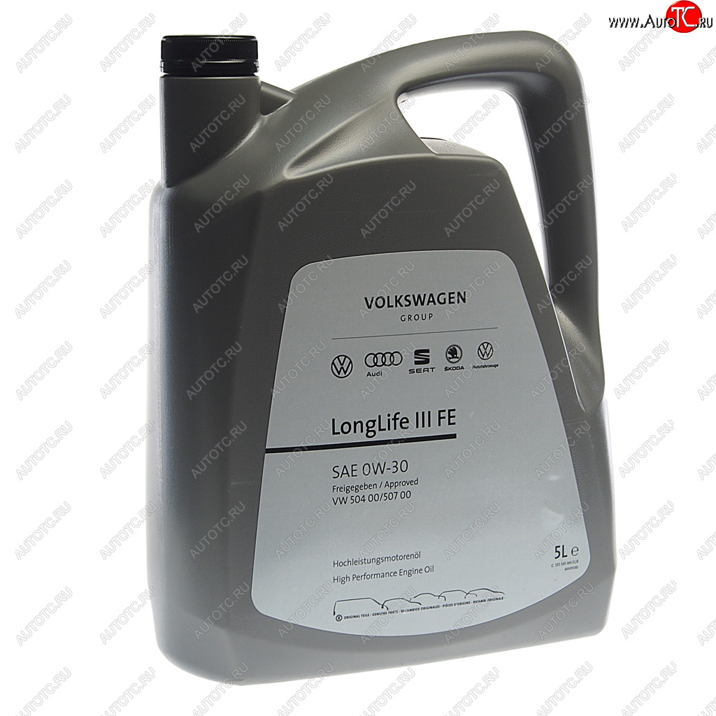 7 399 р. Масло моторное VAG 0W30 синт.5л LONG LIFE 3 (504.00507.00) (ЗАМЕНА НА GS55545M4EUR) OE VAG gs55545m4  с доставкой в г. Пермь