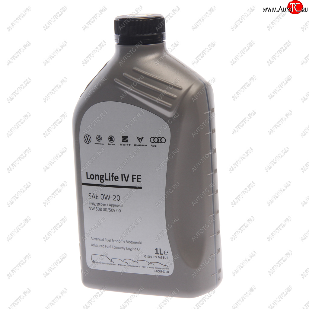 2 499 р. Масло моторное VAG 0W20 синт.1л LONG LIFE 4 (508.00509.00) GS60577C2EUR OE VAG gs60577m2eur  с доставкой в г. Пермь