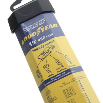 869 р. Щетка стеклоочистителя 480мм беcкаркасная Multiclip Frameless GOODYEAR GOODYEAR gy000419  с доставкой в г. Пермь. Увеличить фотографию 2