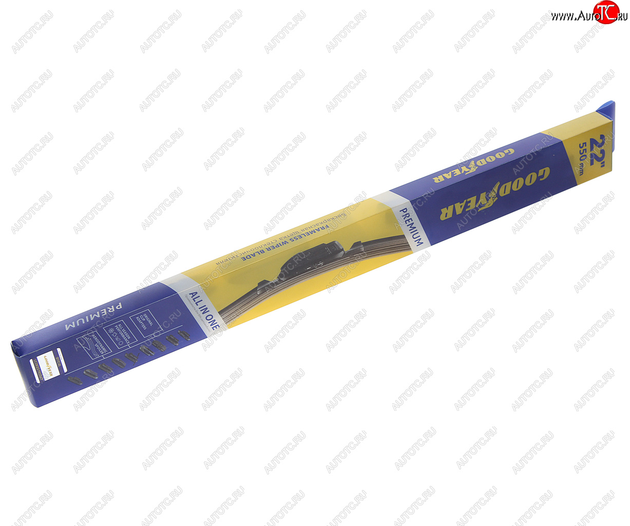 1 059 р. Щетка стеклоочистителя 550мм бескаркасная (8 адаптеров) Premium GOODYEAR GOODYEAR gy000442  с доставкой в г. Пермь
