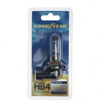 499 р. Лампа 12V HB4 51W P22d блистер (1шт.) GOODYEAR GOODYEAR gy010041  с доставкой в г. Пермь. Увеличить фотографию 1