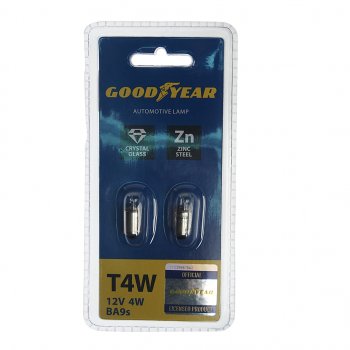 89 р. Лампа 12V T4W BA9s блистер (2шт.) GOODYEAR GOODYEAR gy012203  с доставкой в г. Пермь. Увеличить фотографию 1