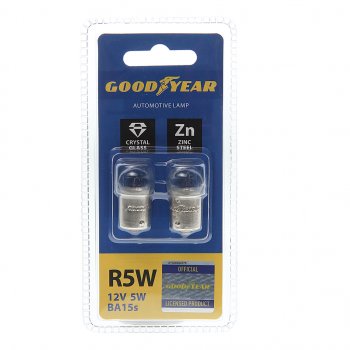 116 р. Лампа 12V R5W BA15s блистер (2шт.) GOODYEAR GOODYEAR gy012206  с доставкой в г. Пермь. Увеличить фотографию 1