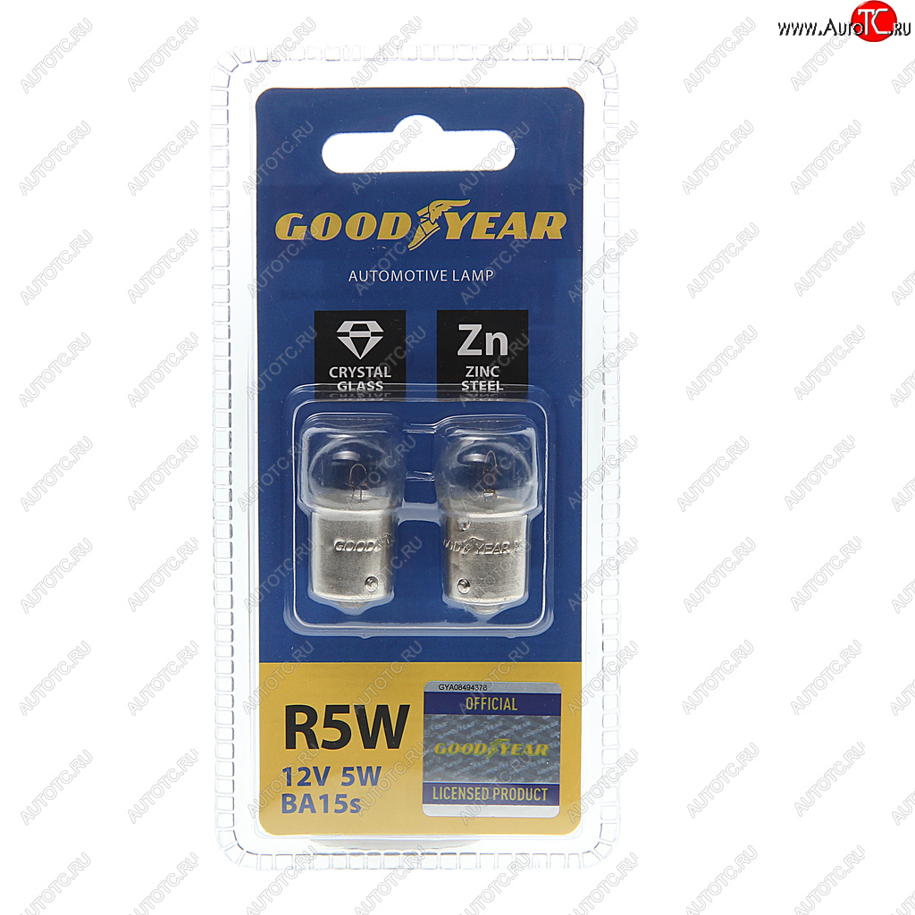 116 р. Лампа 12V R5W BA15s блистер (2шт.) GOODYEAR GOODYEAR gy012206  с доставкой в г. Пермь