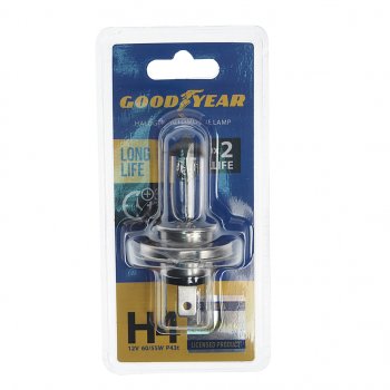 489 р. Лампа 12V H4 6055W P43t блистер (1шт.) Long Life GOODYEAR GOODYEAR gy014123  с доставкой в г. Пермь. Увеличить фотографию 1
