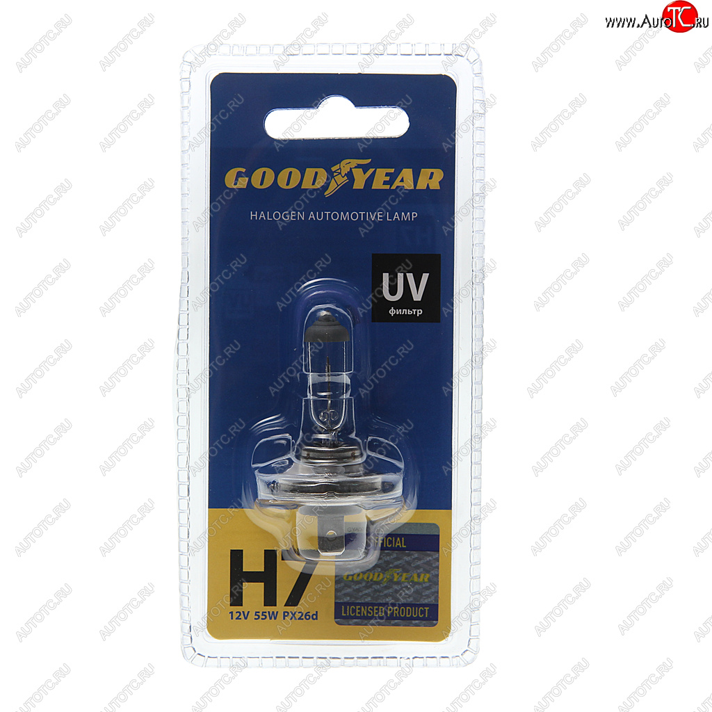379 р. Лампа 12V H7 55W PX26d блистер (1шт.) GOODYEAR GOODYEAR gy017121 GOODYEAR gy017121  с доставкой в г. Пермь