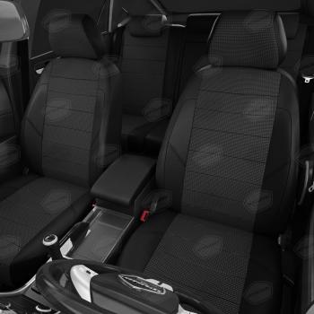 6 299 р. Авточехлы ГАЗель Next (3 высоких) экокожа-жаккард черные комплект AVTOLIDER AVTOLIDER gz30-0104-kk8  с доставкой в г. Пермь. Увеличить фотографию 2