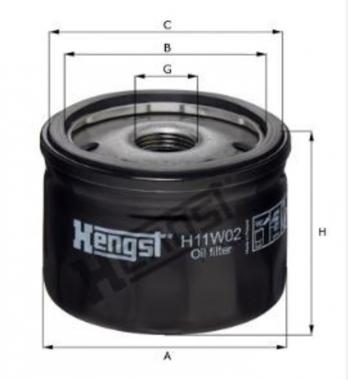 499 р. Фильтр масляный КПП RENAULT HENGST HENGST h11w02  с доставкой в г. Пермь. Увеличить фотографию 1