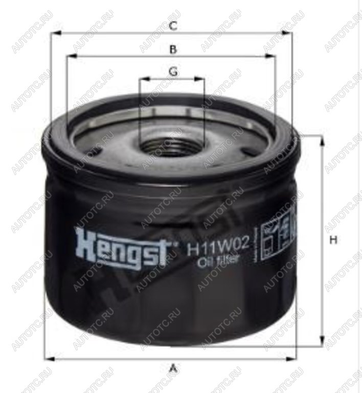 499 р. Фильтр масляный КПП RENAULT HENGST HENGST h11w02  с доставкой в г. Пермь