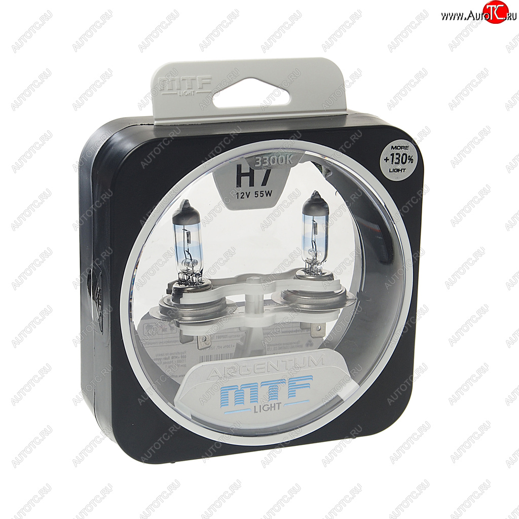 2 099 р. Лампа 12V H7 55W PX26d +130% бокс (2шт.) Argentum MTF MTF h3a1207  с доставкой в г. Пермь