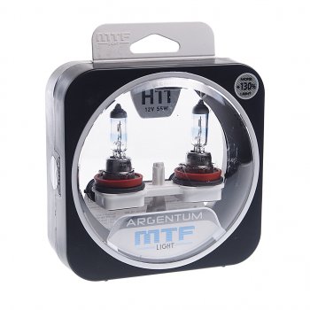 2 299 р. Лампа 12V H11 55W PGJ19-2 +130% бокс (2шт.) Argentum MTF MTF h3a1211  с доставкой в г. Пермь. Увеличить фотографию 1