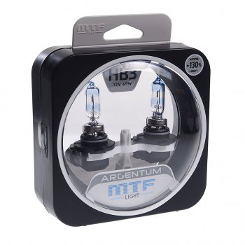 2 169 р. Лампа 12V HB3 65W P20d +130% бокс (2шт.) Argentum MTF MTF h3a12b3  с доставкой в г. Пермь. Увеличить фотографию 1