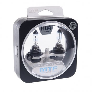 2 249 р. Лампа 12V HB4 55W P22d +130% бокс (2шт.) Argentum MTF MTF h3a12b4  с доставкой в г. Пермь. Увеличить фотографию 1