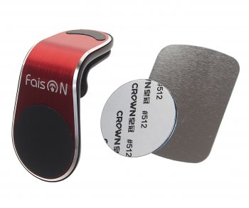 429 р. Держатель телефона на дефлектор магнитный FAISON FAISON h-75 red FAISON h-75 red  с доставкой в г. Пермь. Увеличить фотографию 1
