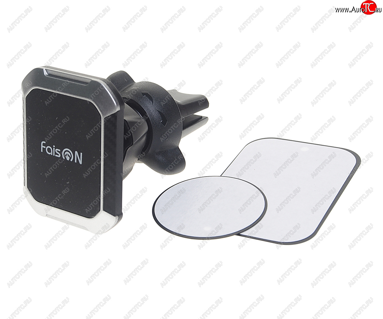 619 р. Держатель телефона на дефлектор магнитный FAISON FAISON h-84 emphasis black  с доставкой в г. Пермь
