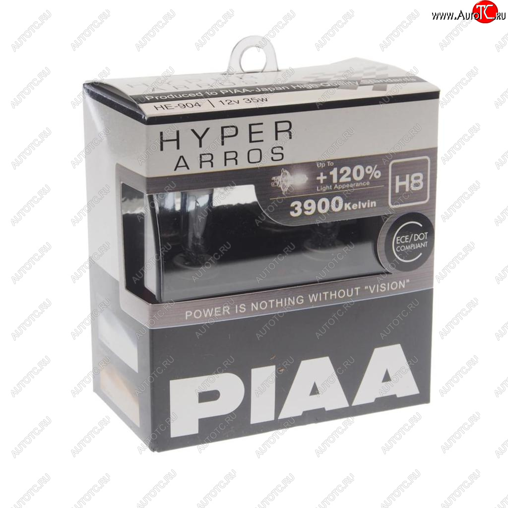 1 499 р. Лампа 12V H8 35W +120% бокс (2шт.) Hyper Arros PIAA PIAA (Пиаа) he-904-h8  с доставкой в г. Пермь