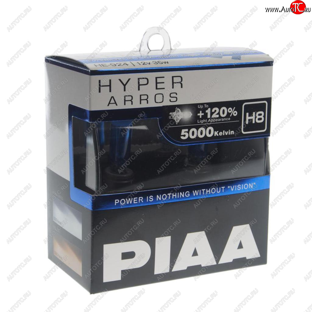 2 049 р. Лампа 12V H8 35W PGJ19-1 +120% 5000K бокс (2шт.) Hyper Arros PIAA PIAA (Пиаа) he-924-h8 PIAA (Пиаа) he-924-h8  с доставкой в г. Пермь