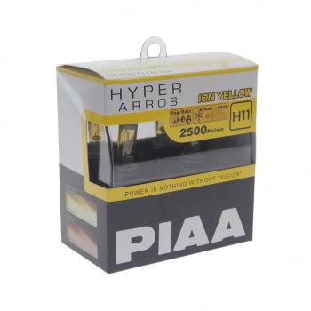 2 989 р. Лампа 12V H11 55W PGJ19-2 2500K бокс (2шт.) Hyper Arros Ion Yellow PIAA PIAA (Пиаа) he-996y-h11 PIAA (Пиаа) he-996y-h11  с доставкой в г. Пермь. Увеличить фотографию 1