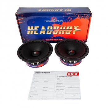 4 749 р. Колонки среднечастоные 6 (16см) 150Вт KICX KICX headshot e65  с доставкой в г. Пермь. Увеличить фотографию 5