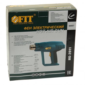 2 899 р. Фен промышленный термопистолет 2000Вт 250-550град. FIT FIT hg-2011  с доставкой в г. Пермь. Увеличить фотографию 4