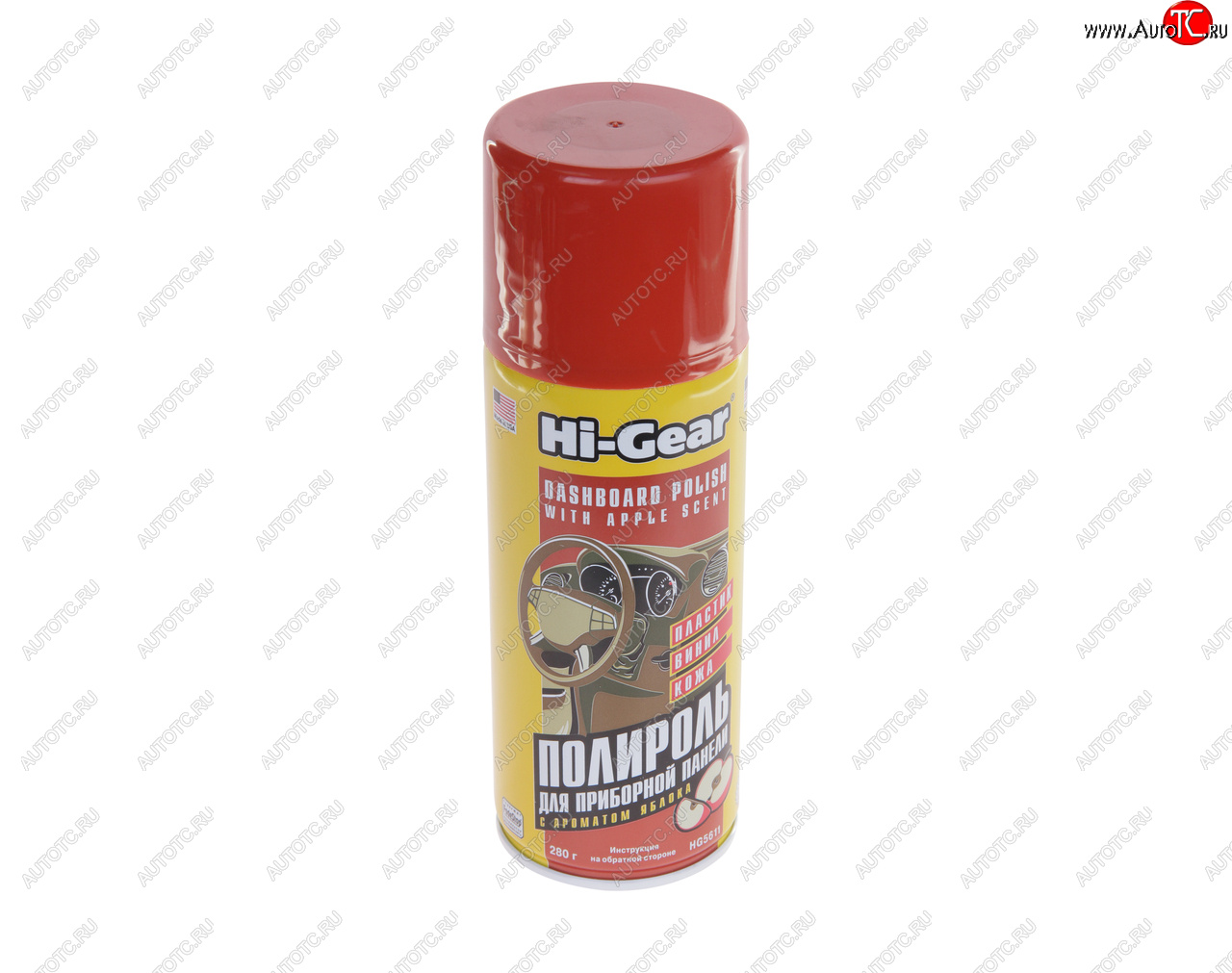 759 р. Полироль пластика салона с антистатиком аэрозоль 280г HI-GEAR HI-GEAR hg5611  с доставкой в г. Пермь