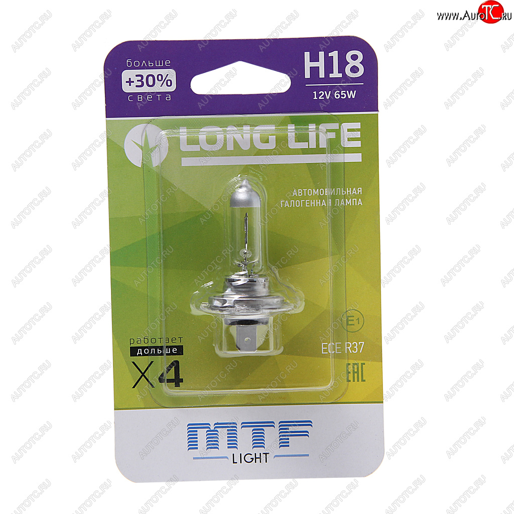 789 р. Лампа 12V H18 65W PY26d-1 +30% блистер (1шт.) Long Life MTF MTF hll1218b  с доставкой в г. Пермь