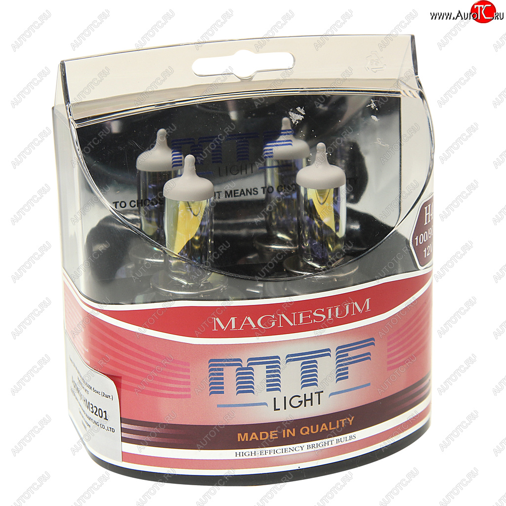 999 р. Лампа 12V H4 10090W P43t 4500K бокс (2шт.) Magnesium MTF MTF hm3201  с доставкой в г. Пермь
