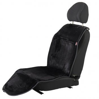 3 289 р. Накидка на сиденье мех искусственный черная 2шт. Antislip PREMIER PREMIER hr100  с доставкой в г. Пермь. Увеличить фотографию 2