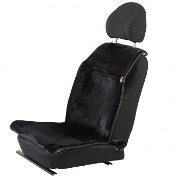 3 289 р. Накидка на сиденье мех искусственный черная 2шт. Antislip PREMIER PREMIER hr100  с доставкой в г. Пермь. Увеличить фотографию 1