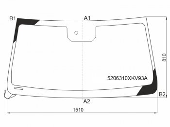 Стекло лобовое (Обогрев щеток Датчик дождя Молдинг датчик слева) Haval H9 17-24 FUYAO 5206310XKV93A