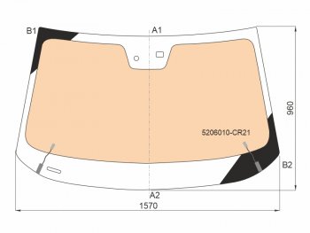 20 449 р. Стекло лобовое (Обогрев полный Датчик дождя Молдинг) Changan UNI-K 20- FUYAO 5206010-CR21  с доставкой в г. Пермь. Увеличить фотографию 1