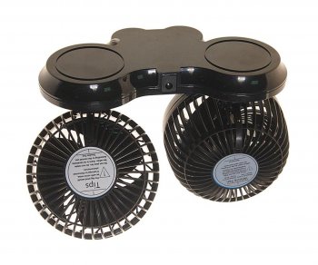 1 289 р. Вентилятор в салон 12V двойной на платформе синий MITCHELL MITCHELL hx-t307e dc12v blue  с доставкой в г. Пермь. Увеличить фотографию 3