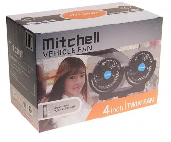 1 289 р. Вентилятор в салон 12V двойной на платформе синий MITCHELL MITCHELL hx-t307e dc12v blue  с доставкой в г. Пермь. Увеличить фотографию 4