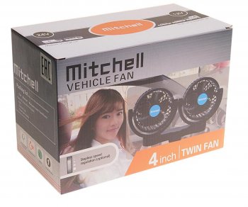 1 329 р. Вентилятор в салон 24V двойной на платформе оранжевый MITCHELL MITCHELL hx-t308e dc24v orange  с доставкой в г. Пермь. Увеличить фотографию 3