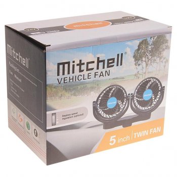 1 749 р. Вентилятор в салон 24V двойной на прищепке оранжевый MITCHELL MITCHELL hx-t608e dc24v orange  с доставкой в г. Пермь. Увеличить фотографию 3