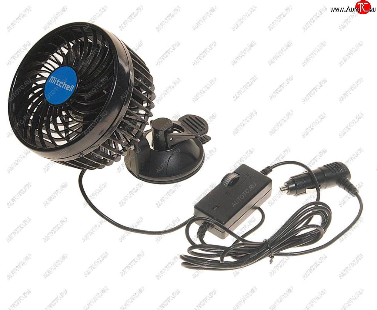 1 349 р. Вентилятор в салон 12V на присоске синий MITCHELL MITCHELL hx-t701e dc12v blue  с доставкой в г. Пермь