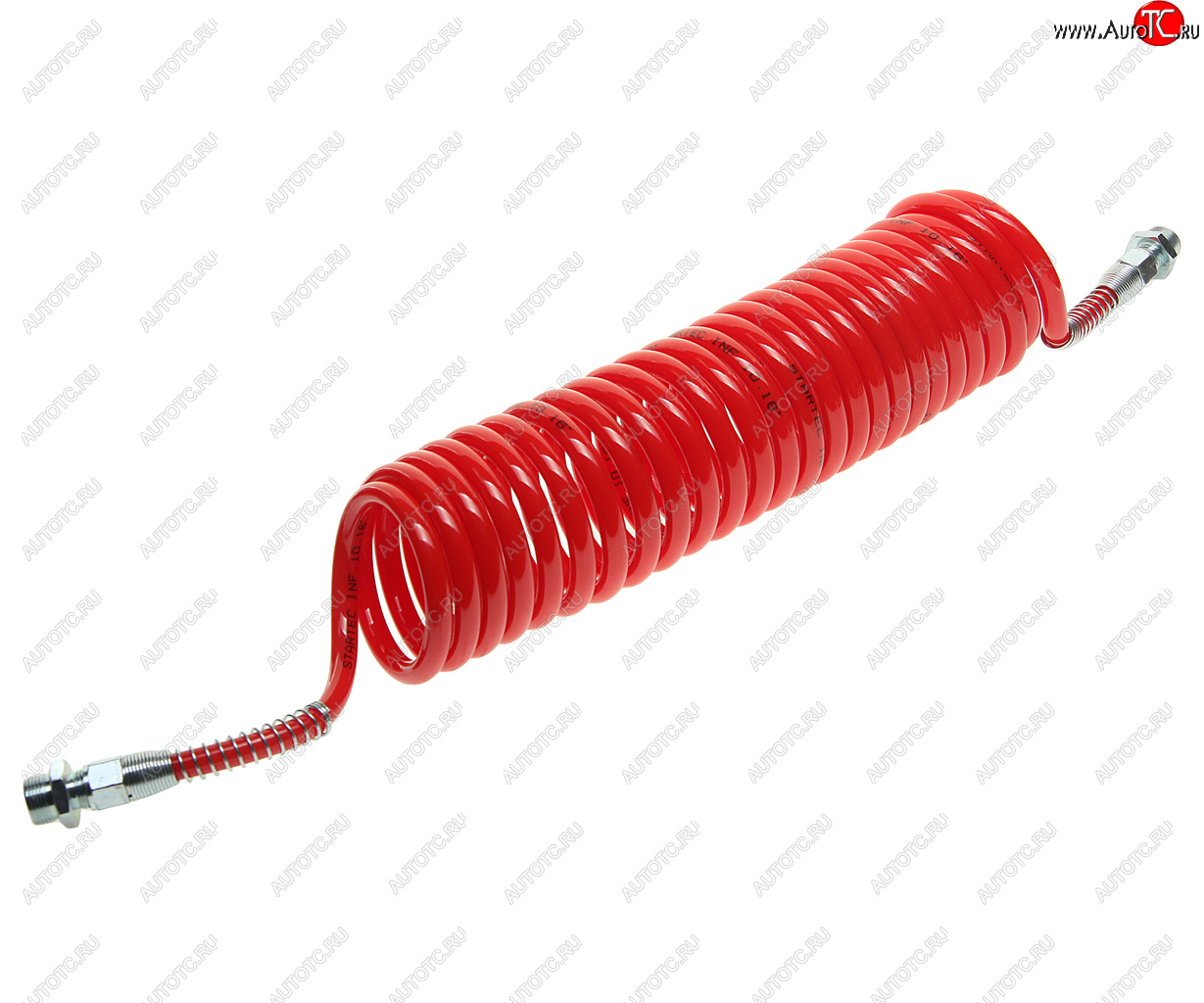 1 939 р. Шланг пневматический витой М22 L=7.5м (красный) Polyurethane STARTEC STARTEC inf.10.162  с доставкой в г. Пермь