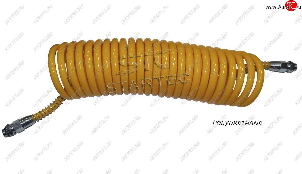 1 649 р. Шланг пневматический витой М16 L=7.5м (желтый) Polyurethane STARTEC STARTEC inf.10.165  с доставкой в г. Пермь