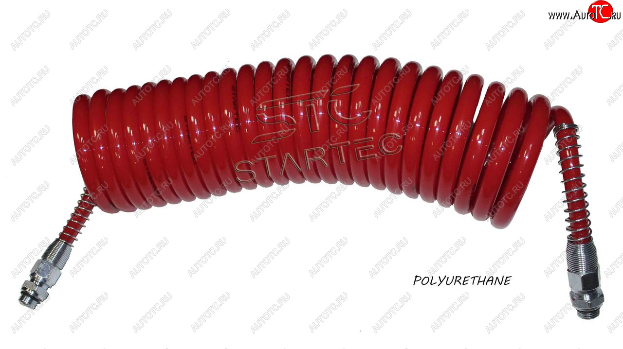 1 649 р. Шланг пневматический витой М16 L=7.5м (красный) Polyurethane STARTEC STARTEC inf.10.166  с доставкой в г. Пермь