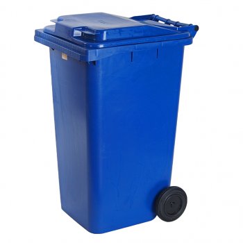 4 749 р. Контейнер мусорный 240л на колесах синий 23.С29 IPLAST IPLAST ip-356605  с доставкой в г. Пермь. Увеличить фотографию 1