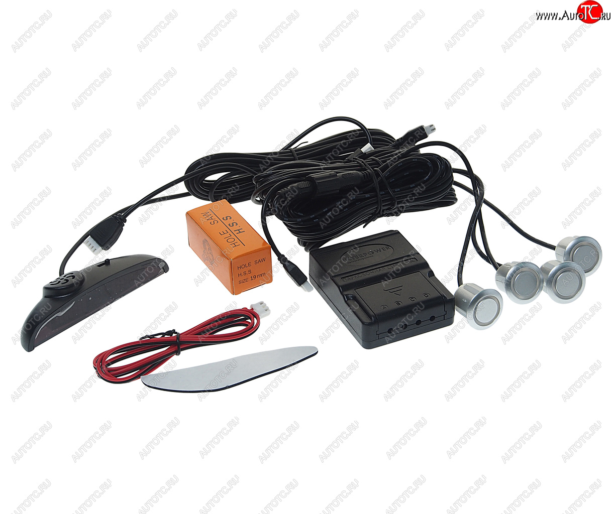 2 579 р. Датчик парковки d=19мм INTERPOWER INTERPOWER ip-430 silver  с доставкой в г. Пермь