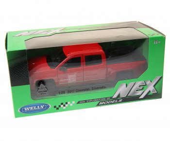 3 399 р. Модель автомобиля CHEVROLET Silverado металлическая (1:29) WELLY WELLY item no.24083w  с доставкой в г. Пермь. Увеличить фотографию 1