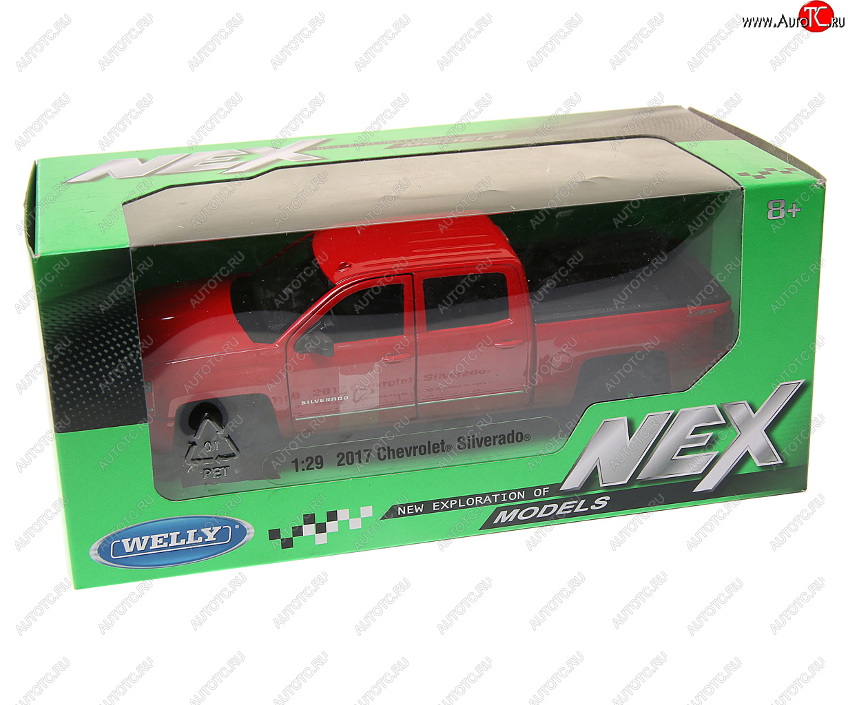 3 399 р. Модель автомобиля CHEVROLET Silverado металлическая (1:29) WELLY WELLY item no.24083w  с доставкой в г. Пермь