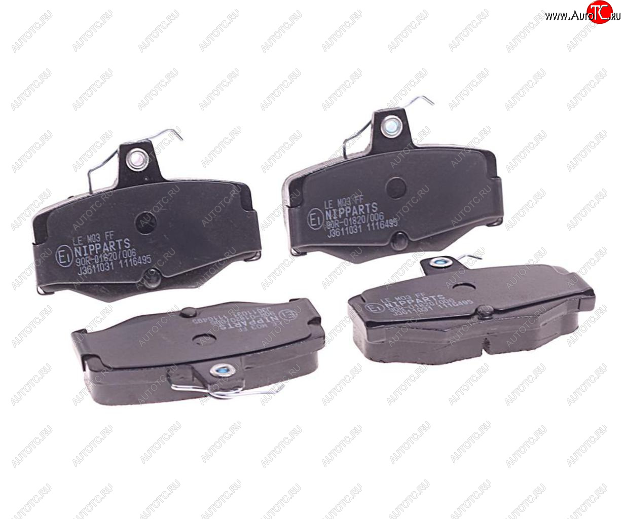 779 р. Колодки тормозные NISSAN Almera (95-12),Primera (96-02) задние (4шт.) NIPPARTS NIPPARTS j3611031 NIPPARTS j3611031  с доставкой в г. Пермь