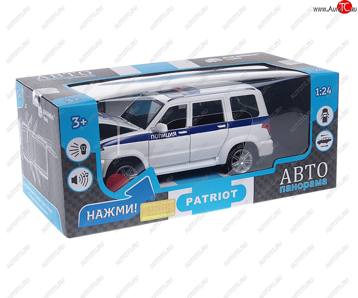 3 499 р. Модель автомобиля УАЗ-3163 Патриот металлическая (1:24) АВТОПАНОРАМА АВТОПАНОРАМА jb1251154  с доставкой в г. Пермь