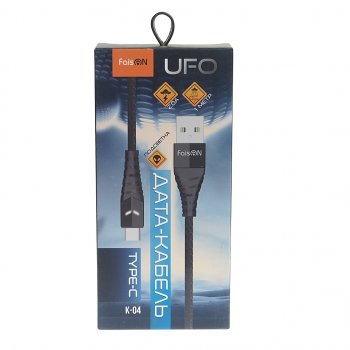 190 р. Кабель iPhone (5-) 1м FAISON FAISON k-04 ufo black  с доставкой в г. Пермь. Увеличить фотографию 2