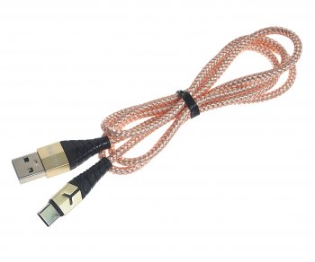 210 р. Кабель USB Type C 1м FAISON FAISON k-04 ufo gold  с доставкой в г. Пермь. Увеличить фотографию 1