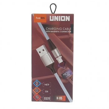 158 р. Кабель micro USB 1м FAISON FAISON k-05 union grey  с доставкой в г. Пермь. Увеличить фотографию 2