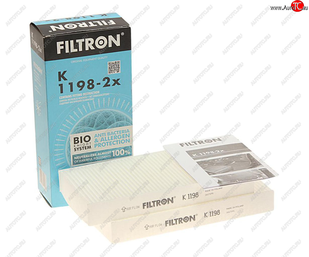 519 р. Фильтр воздушный салона HONDA Civic комплект FILTRON FILTRON k1198-2x  с доставкой в г. Пермь