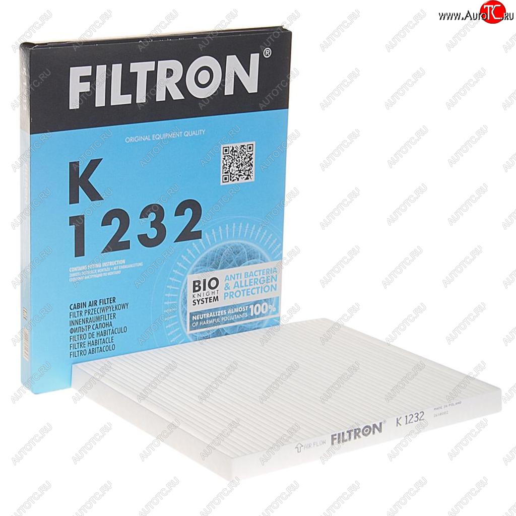 419 р. Фильтр воздушный салона HYUNDAI Tucson KIA Rio (05-),Sportage,Carens FILTRON FILTRON k1232  с доставкой в г. Пермь